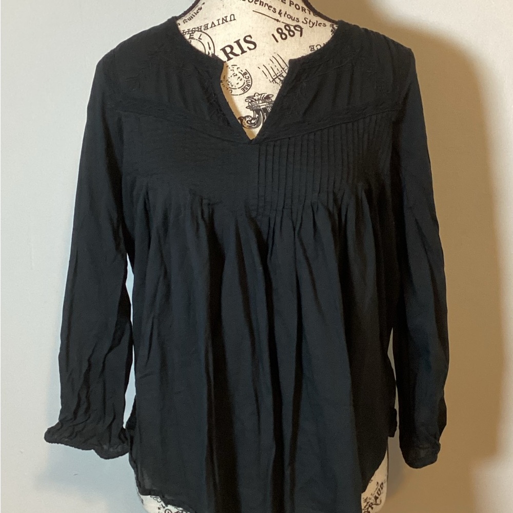 OLD NAVY BOHO EMBROIDERED 3/4 SLEEVE LIGHTWEIGHT COTTON TUNIC WOMENS SIZE SP